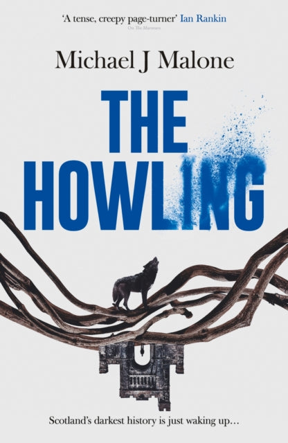The Howling book cover with a wolf howling on branches over a stone structure.