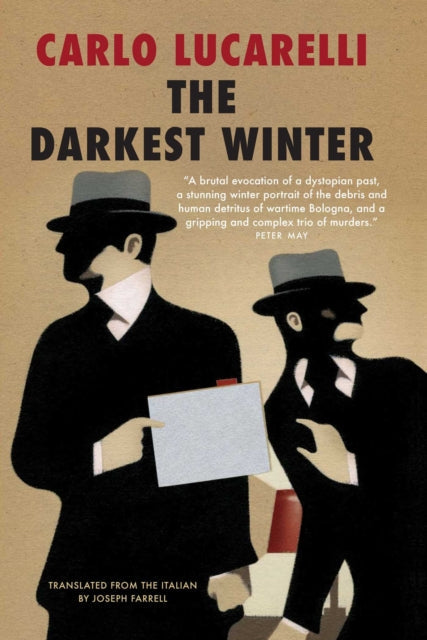 The Darkest Winter book cover featuring two silhouetted figures in hats.