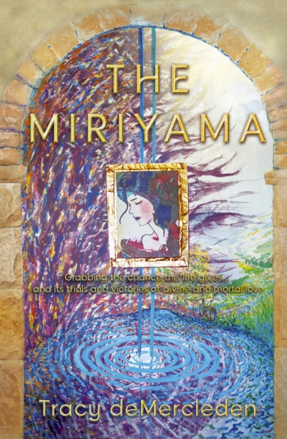 The Miriyama book cover features abstract art with a portrait of a woman and the title.