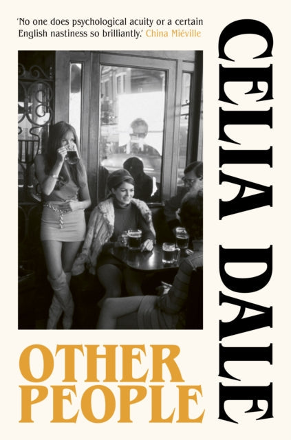 Book cover for "Other People" by Celia Dale with a black and white photo of people in a bar.