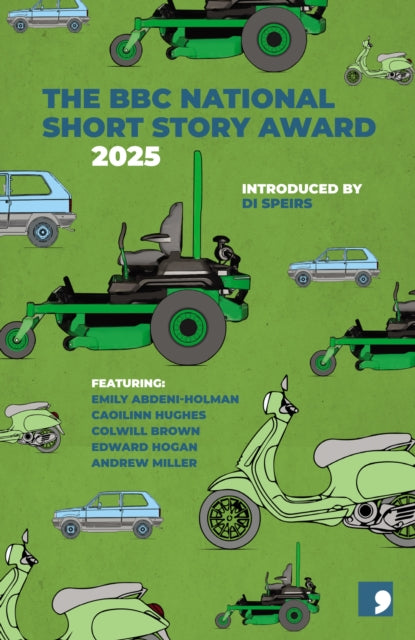 BBC National Short Story Award 2025 book cover featuring illustrations of scooters and cars.