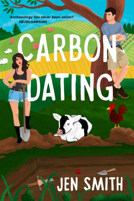 Book cover for Carbon Dating by Jen Smith featuring a woman and man on a farm.