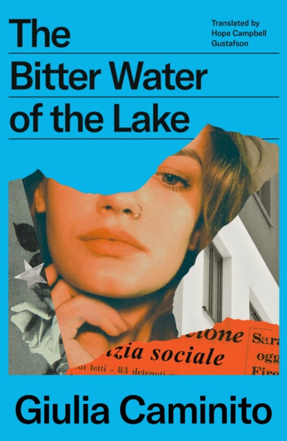 The Bitter Water of the Lake book cover with a collage of a woman's face and text.