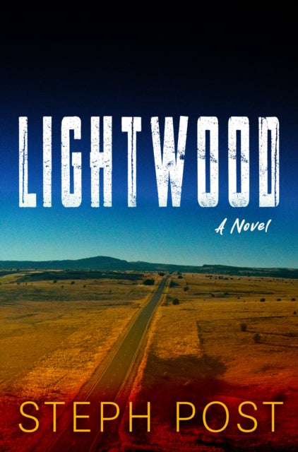 Lightwood novel cover with a road through a dry landscape.