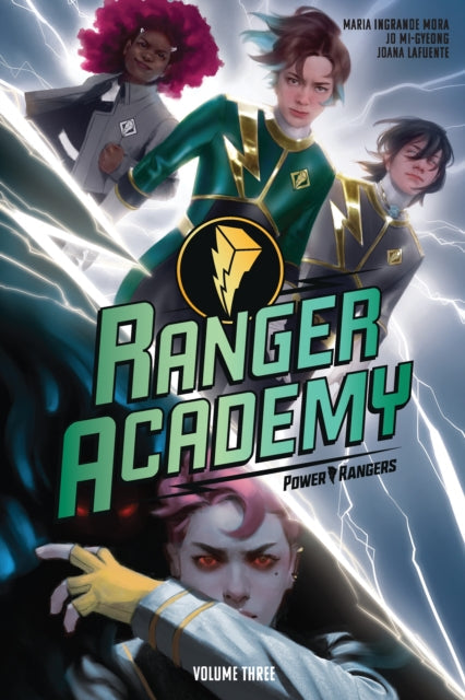 Ranger Academy Vol. 3 comic book cover featuring four characters in superhero costumes.