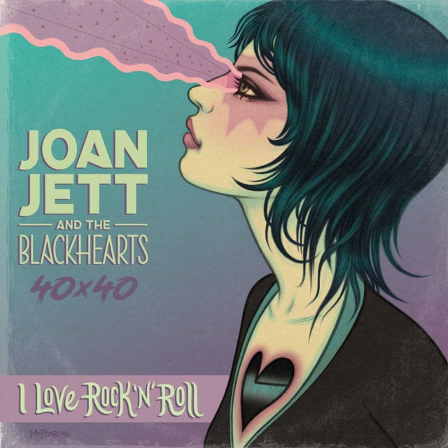 Album cover art for Joan Jett & The Blackhearts 40x40 featuring a stylized portrait of Joan Jett.