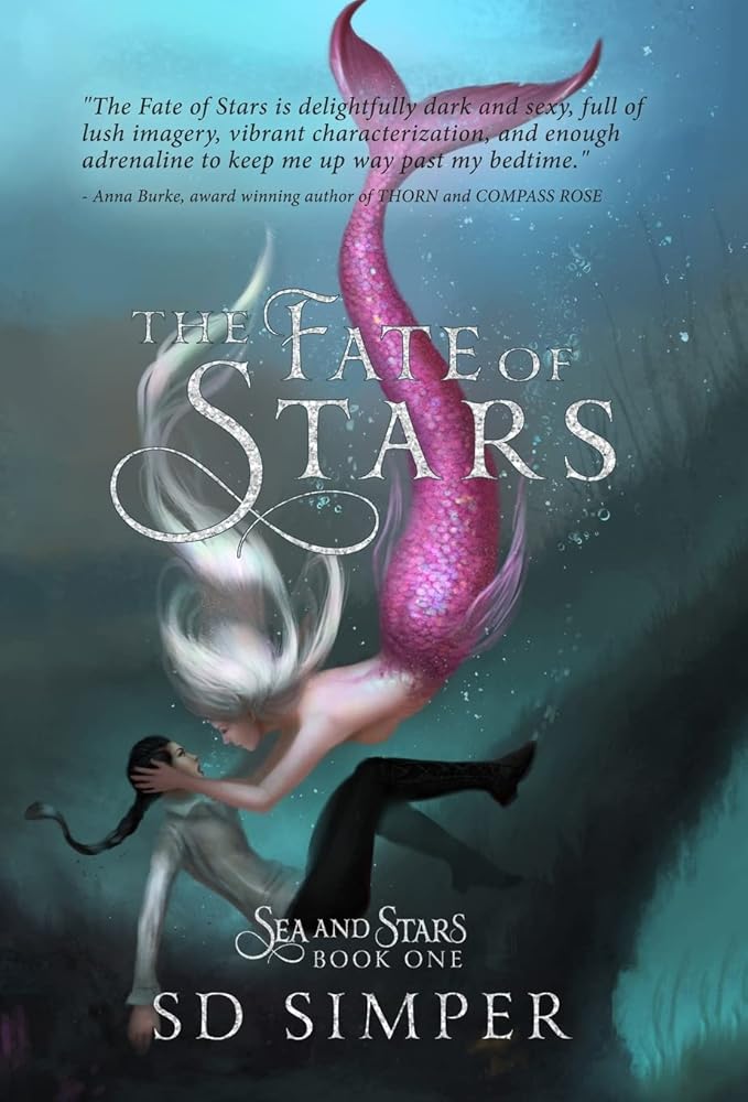 Book cover for The Fate of Stars featuring a mermaid and a human.