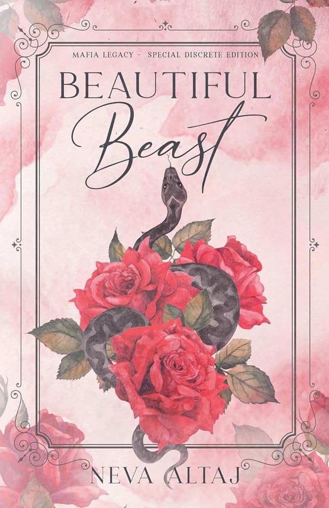 Book cover for Beautiful Beast featuring a snake and roses.