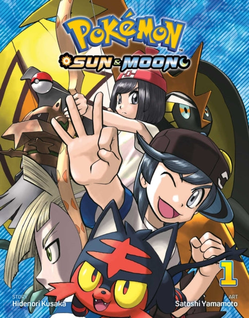 Pokemon: Sun & Moon, Vol. 1 manga cover featuring characters and Pokemon.