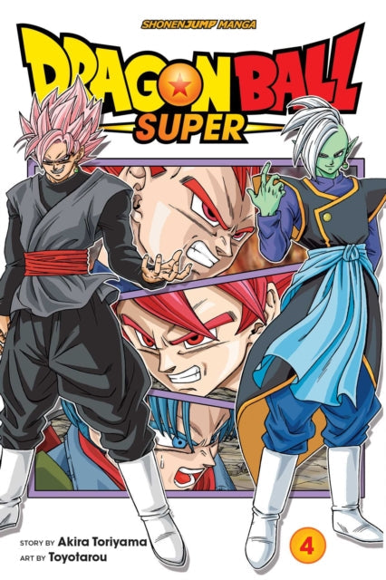 Dragon Ball Super Vol. 4 manga cover featuring Goku Black and Zamas.
