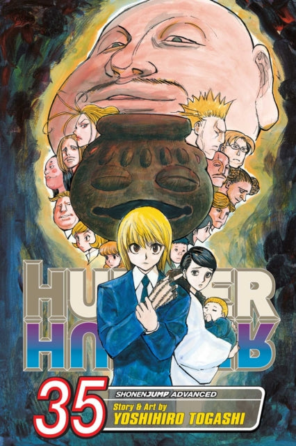 Hunter x Hunter, Vol. 35 manga cover featuring Kurapika and other characters.