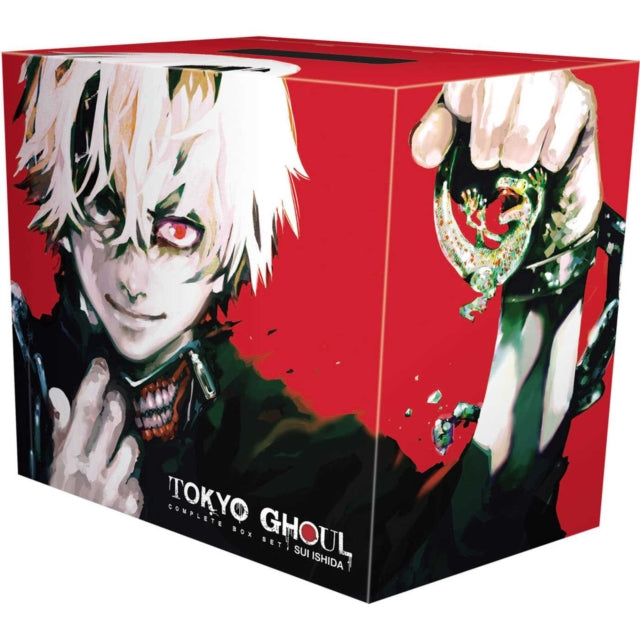 Tokyo Ghoul Complete Box Set featuring Ken Kaneki on a red background.