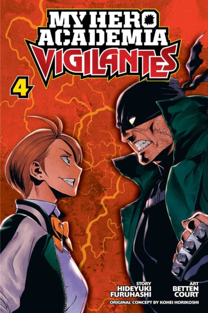 My Hero Academia: Vigilantes, Vol. 4 manga cover featuring two characters.