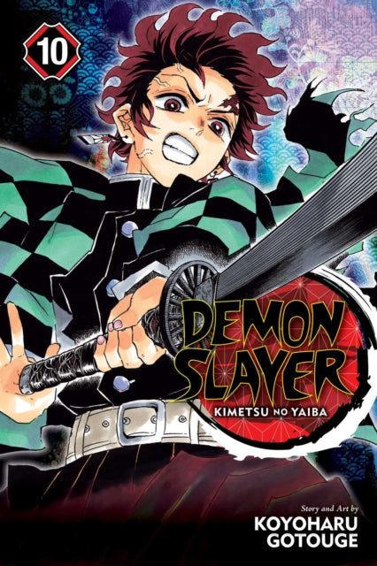 Demon Slayer: Kimetsu no Yaiba, Vol. 10 manga cover featuring Tanjiro.
