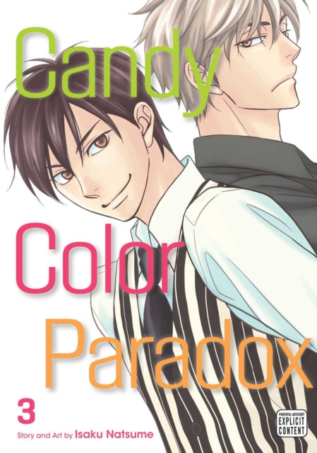 Candy Color Paradox, Vol. 3 manga cover featuring two men.