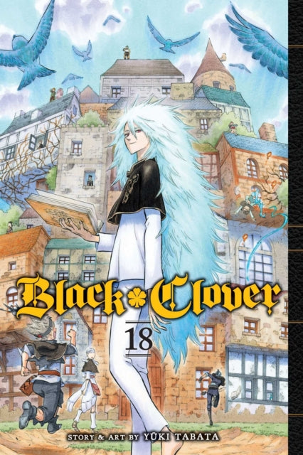 Black Clover, Vol. 18 manga cover featuring a character with long white hair.