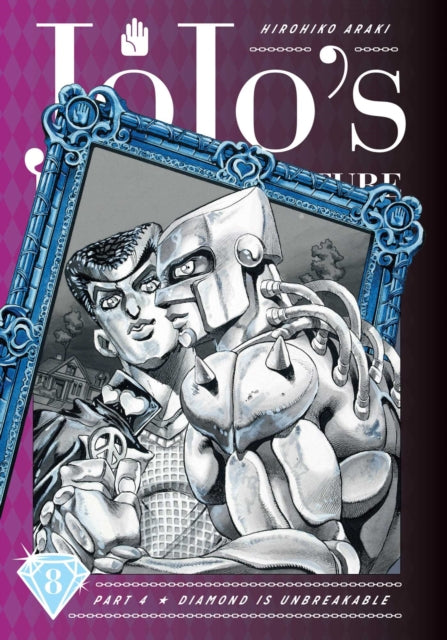 JoJo's Bizarre Adventure Part 4 Vol. 8 manga cover featuring Josuke and Shining Diamond.