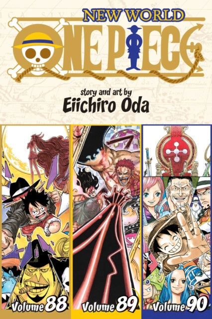 One Piece New World volumes 88, 89, and 90 manga omnibus cover.
