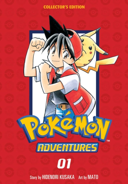 Pokemon Adventures Collector's Edition Vol. 1 manga cover featuring Red and Pikachu.