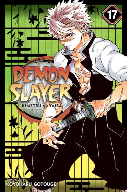 Demon Slayer: Kimetsu no Yaiba, Vol. 17 manga cover featuring Sanemi Shinazugawa.