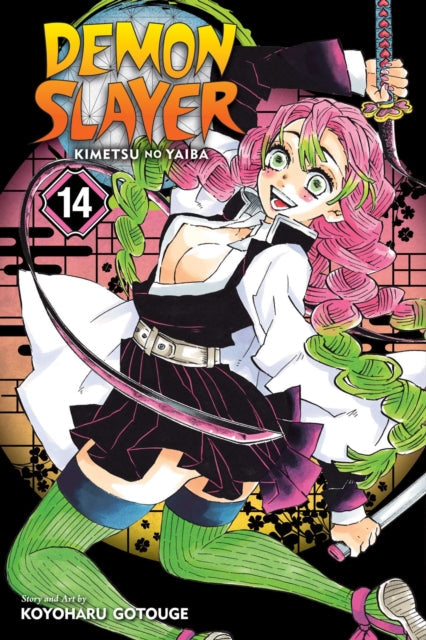 Demon Slayer: Kimetsu no Yaiba, Vol. 14 manga cover featuring Mitsuri Kanroji.