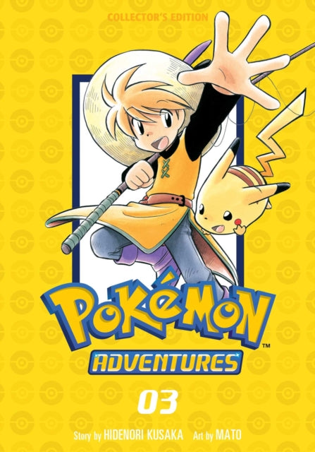 Pokemon Adventures Collector's Edition Vol. 3 manga cover featuring a boy and Pikachu.