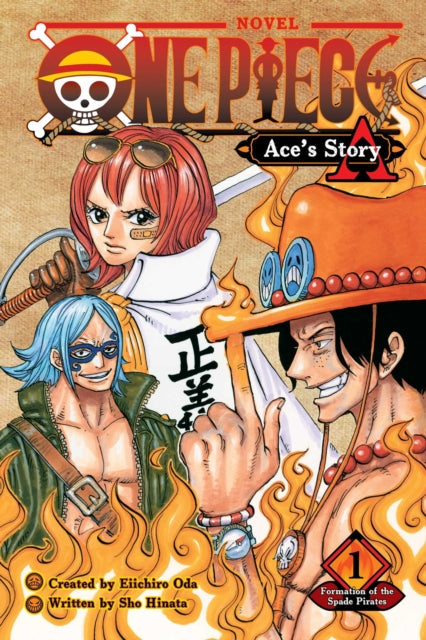 One Piece: Ace's Story, Vol. 1 novel cover featuring Ace and other characters.