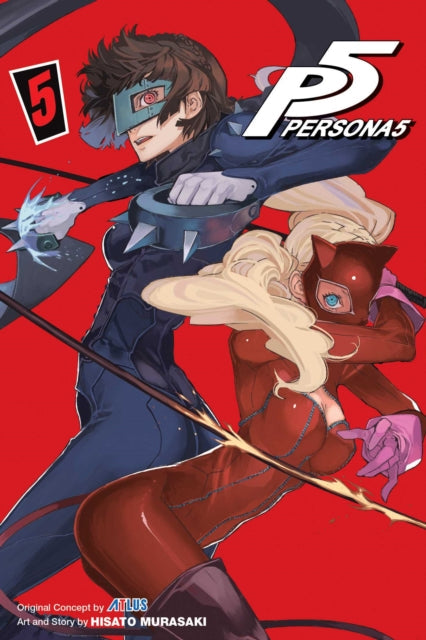 Persona 5, Vol. 5 manga cover featuring two characters in costume.