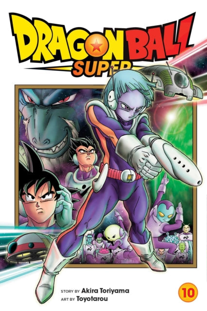Dragon Ball Super Vol. 10 manga cover featuring Goku, Vegeta, and other characters.