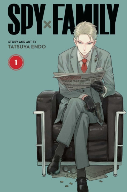 Spy x Family, Vol. 1 manga cover featuring Loid Forger sitting in a chair.