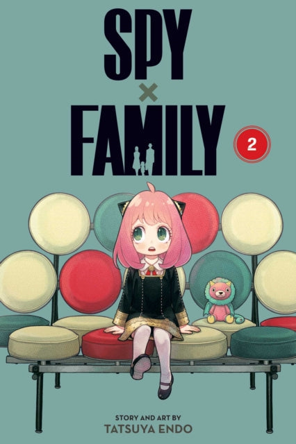 Spy x Family Vol. 2 manga cover featuring Anya Forger sitting on a bench.