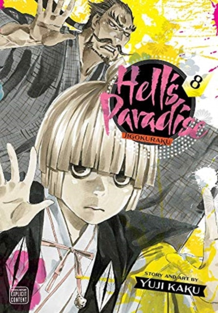 Hell's Paradise: Jigokuraku, Vol. 8 manga cover featuring two characters.