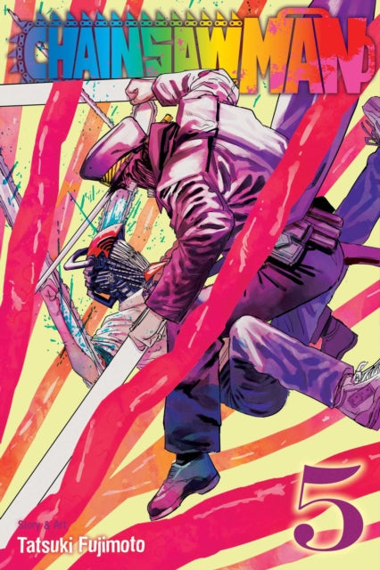 Chainsaw Man, Vol. 5 manga cover featuring characters in action.