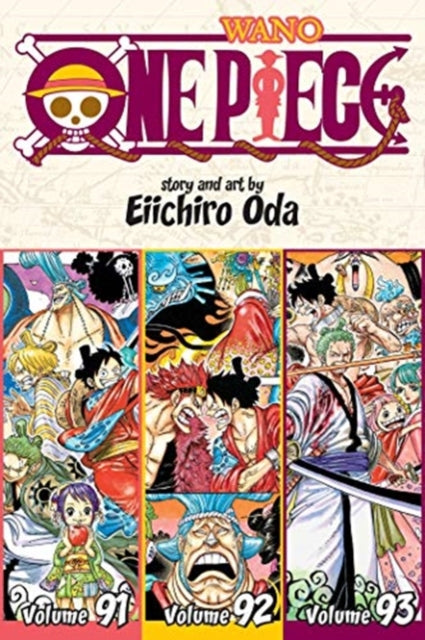 One Piece Wano arc omnibus featuring volumes 91, 92, and 93.