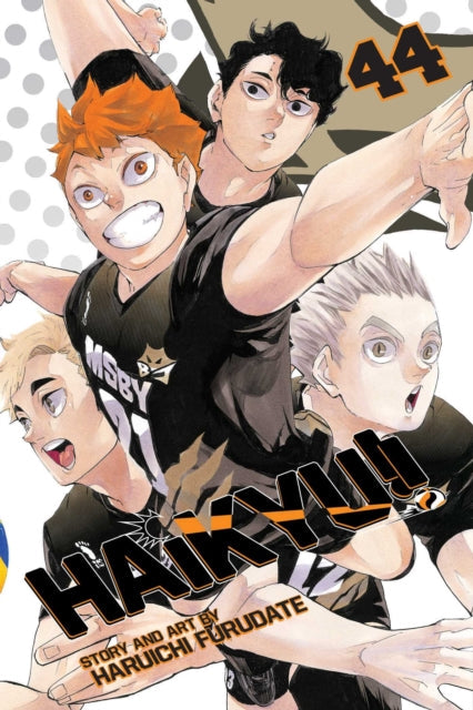Haikyu!! Vol. 44 manga cover featuring four male anime characters in black jerseys.