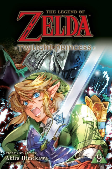 The Legend of Zelda Twilight Princess Vol. 9 manga cover features Link with his sword.