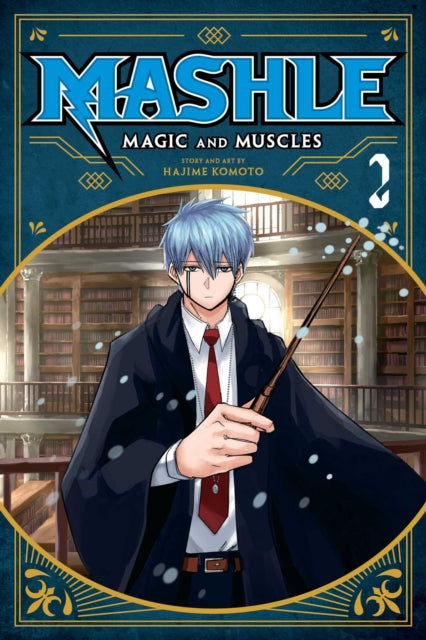 Mashle Magic and Muscles Vol 2 manga cover featuring a young man with blue hair.