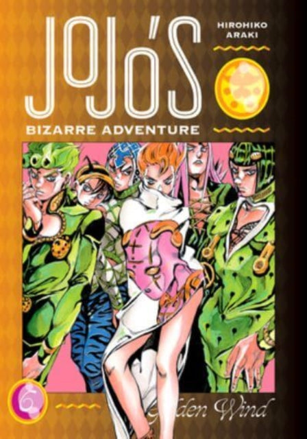 JoJo's Bizarre Adventure Golden Wind Vol 6 manga cover with characters.