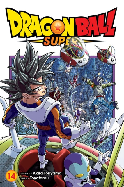 Dragon Ball Super Vol. 14 manga cover featuring Goku and other characters.