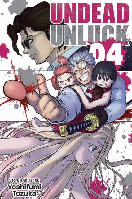 Undead Unluck, Vol. 4 manga cover featuring characters and title.