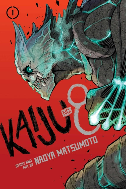 Kaiju No. 8, Vol. 1 manga cover featuring a monster and title.