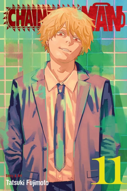 Chainsaw Man, Vol. 11 manga cover featuring Denji in a suit.