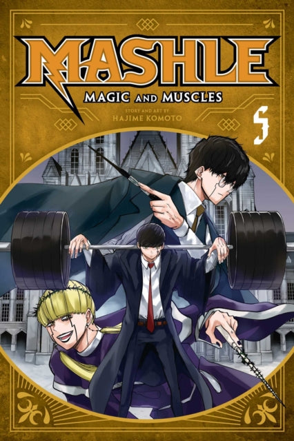 Mashle: Magic and Muscles, Vol. 5 manga cover featuring characters lifting weights.