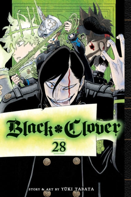 Black Clover, Vol. 28 manga cover featuring characters and title.