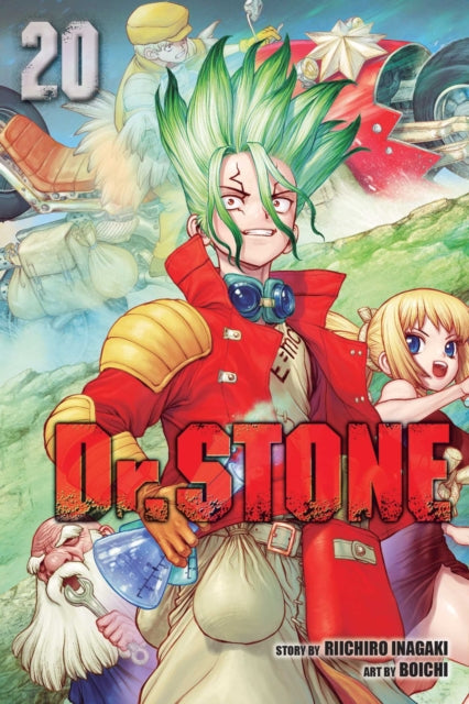 Dr. STONE, Vol. 20 manga cover featuring Senku and other characters.