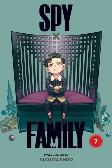 Spy x Family, Vol. 7 manga cover featuring Damian Desmond sitting on a chair.