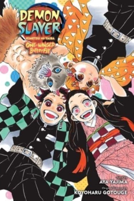 Demon Slayer: Kimetsu no Yaibaâ€”One-Winged Butterfly novel cover featuring characters.
