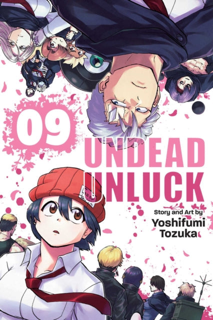 Undead Unluck, Vol. 9 manga cover with characters and title.