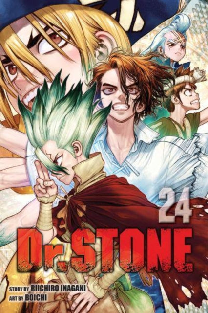 Dr. STONE, Vol. 24 manga cover featuring Senku and other characters.