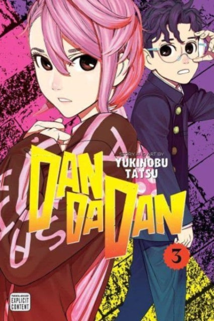 Dandadan, Vol. 3 manga cover featuring two anime characters.